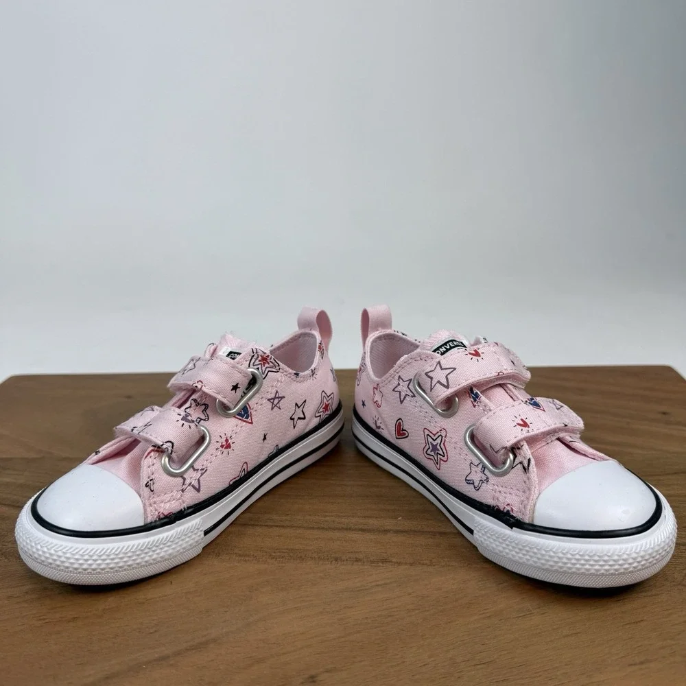 New Little Kids‎ Converse Chuck Taylor All Star 2V OX Pink Sneakers Size 7 C